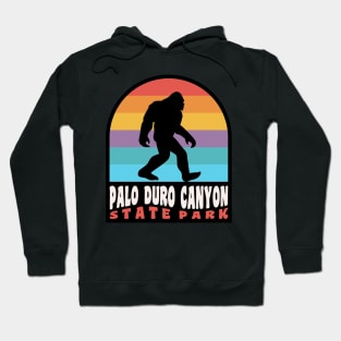 Palo Duro Canyon State Park Bigfoot Sasquatch Retro Sunset Hoodie